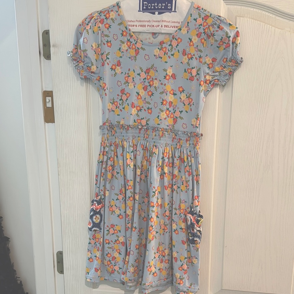 Matilda Jane Pink and Orange Flutter Sleeve Sundress